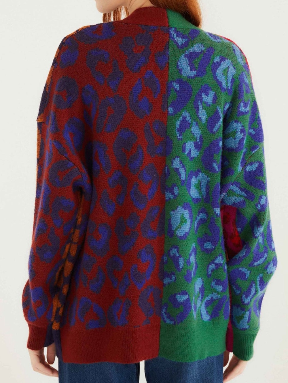 FARM Rio Mixed Ikat Leopard Button Front Cardigan NWT Size XL - Picture 2 of 8